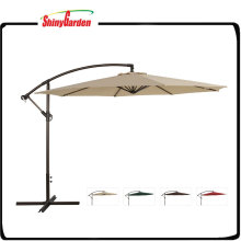 10 Ft Offset Large Patio Fiberglass Hanging Cantilever Umbrella
